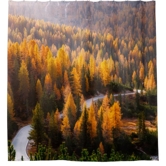 Great view of winding road. Dramatic and gorgeous  Shower Curtain (Front)