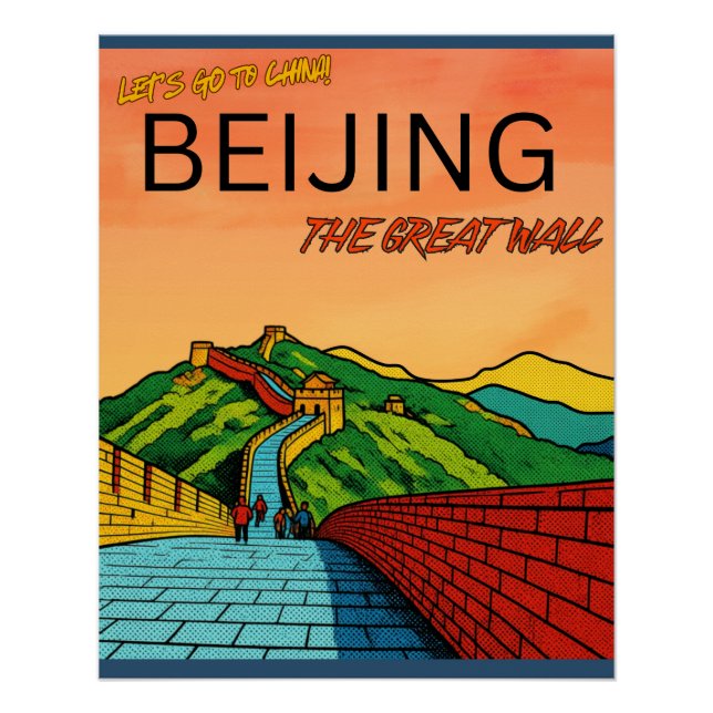 Great Wall Beijing China travel  Poster (Front)