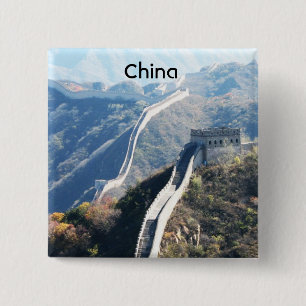 Great Wall of China 15 Cm Square Badge