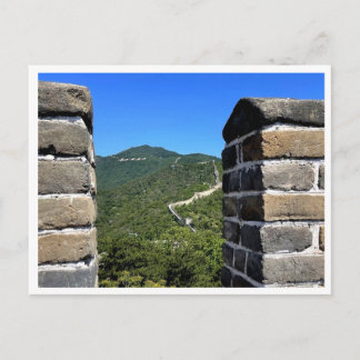 Great Wall of China Framed Through Ancient Battlem Postcard