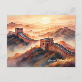 Great Wall of China Holiday Postcard