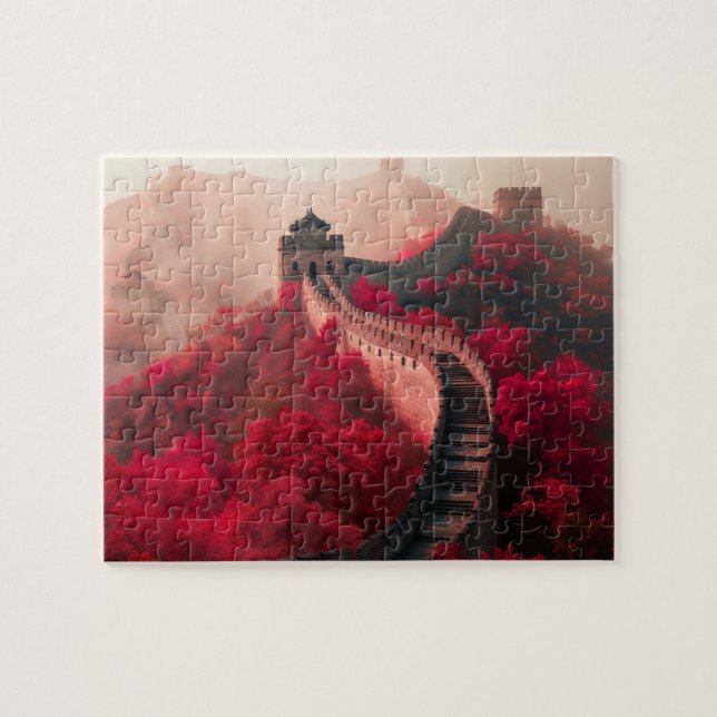 Great Wall of China in Autumn Jigsaw Puzzle  (Horizontal)