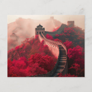 Great Wall of China in Autumn – Scenic Red Flyer