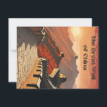 Great Wall of China Postcard<br><div class="desc">Inspired by a recent trip to the Great Wall of China</div>