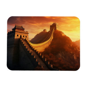 Great Wall of China Sunset Magnet – Majestic Asian
