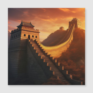 Great Wall of China Sunset Magnetic Card – Asian