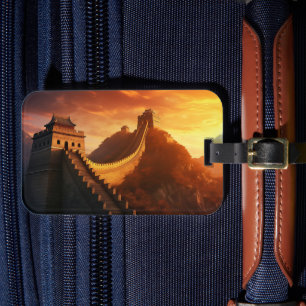 Great Wall of China Sunset – Majestic Luggage Tag