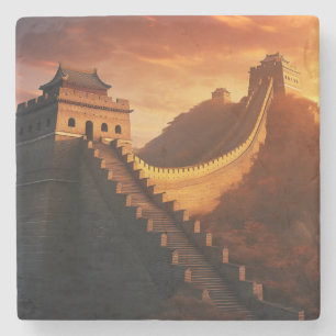Great Wall of China Sunset Stone Coaster – Asian