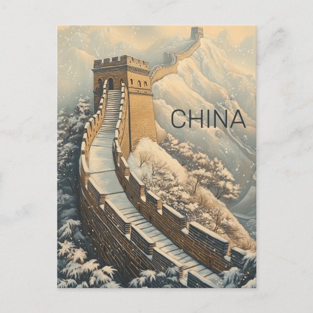 Great Wall of China Travel Postcard (Front)