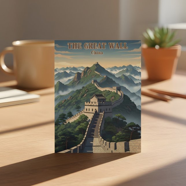 great wall of China winding Postcard (Creator Uploaded)
