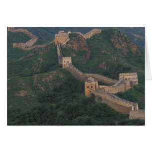 Great Wall winding through mountains.