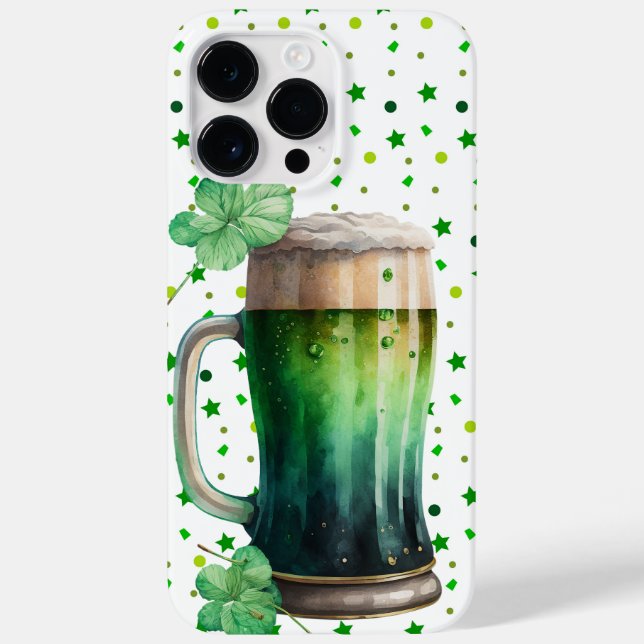 GREAT WATERCOLOR IRISH GREEN BEER Case-Mate iPhone CASE (Back)