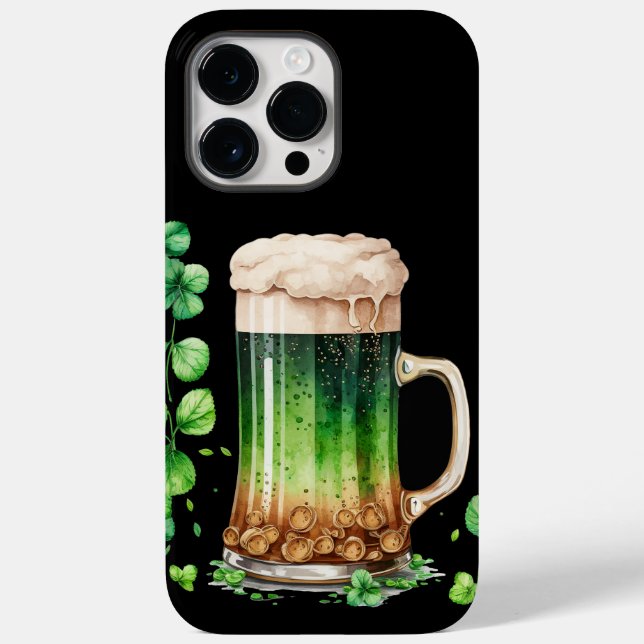 GREAT WATERCOLOR IRISH GREEN BEER Case-Mate iPhone CASE (Back)