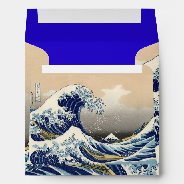 GREAT WAVE Blue White Envelope (Back (Bottom))