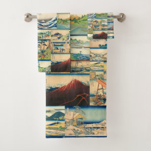 Great Wave Hokusai Mount Fuji Japanese Prints Bath Towel Set