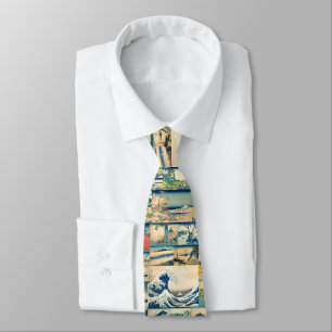 Great Wave Hokusai Mount Fuji Japanese Prints Tie