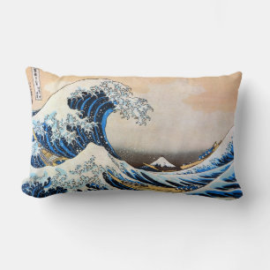 Great Wave, Hokusai, Ukiyo-e Lumbar Cushion