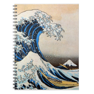 Great Wave, Hokusai, Ukiyo-e Spiral Notebook