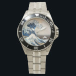 Great Wave, Hokusai, Ukiyo-e Watch<br><div class="desc">Katsushika Hokusai (October or November 1760 – May 10, 1849)was a Japanese artist,  ukiyo-e painter and printmaker of the Edo period. In his time, he was Japan's leading expert on Chinese painting. Born in Edo (now Tokyo),  Hokusai is best-known as author of the woodblock print series Thirty-six Views of Mount Fuji ( Fugaku Sanjūroku-kei c. 1831) which includes the internationally recognised print,  The Great Wave off Kanagawa, created during the 1820s....</div>
