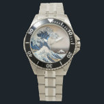 Great Wave, Hokusai, Ukiyo-e Watch<br><div class="desc">Katsushika Hokusai (October or November 1760 – May 10, 1849)was a Japanese artist,  ukiyo-e painter and printmaker of the Edo period. In his time, he was Japan's leading expert on Chinese painting. Born in Edo (now Tokyo),  Hokusai is best-known as author of the woodblock print series Thirty-six Views of Mount Fuji ( Fugaku Sanjūroku-kei c. 1831) which includes the internationally recognised print,  The Great Wave off Kanagawa, created during the 1820s....</div>