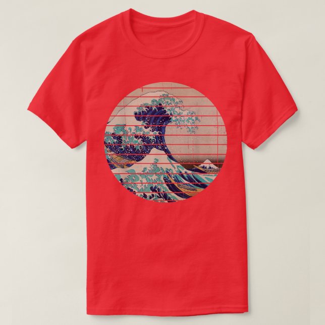 Great Wave Japan Japanese Art Mount Fuji Tokyo  T-Shirt (Design Front)