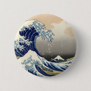 Great Wave Kanagawa Japanese Painting 6 Cm Round Badge