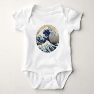 Great Wave Kanagawa Japanese Painting Baby Bodysuit
