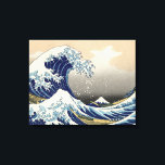 Great Wave Kanagawa Japanese Painting Canvas Print<br><div class="desc">Japanese Woodcut Wave -- Mount Fuji Wave by Hokusa A big wave is out in the ocean -- and you see Mount Fuji in the distant background -- the wave curls around the great Mt. Fuji. The giant wave is so intense that you might almost miss the boaters in the...</div>
