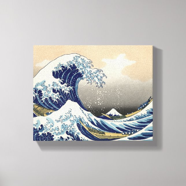 Great Wave Kanagawa Japanese Painting Canvas Print (Front)