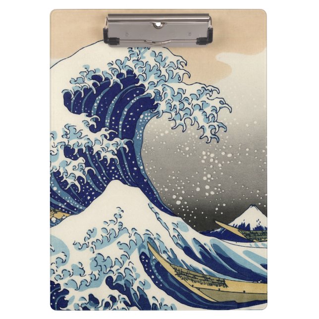Great Wave Kanagawa Japanese Painting Clipboard (Front)