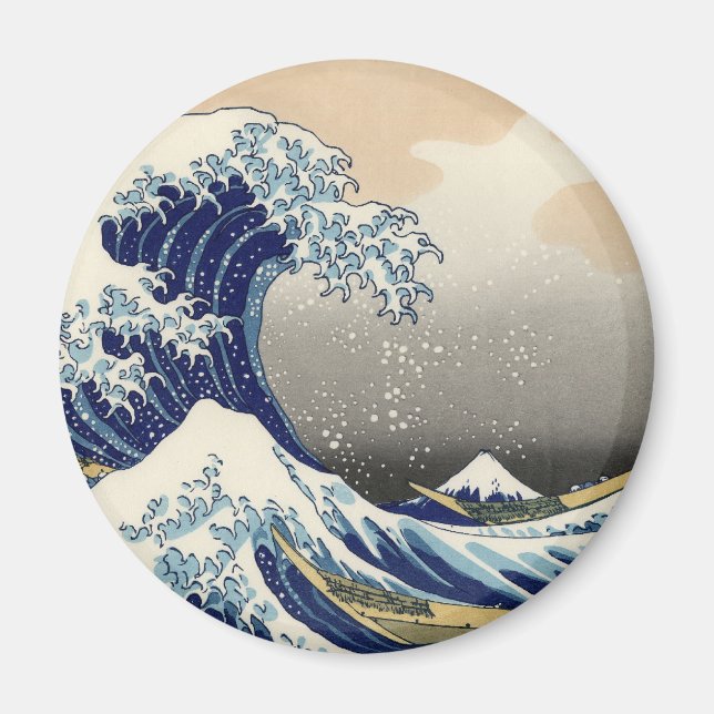 Great Wave Kanagawa Japanese Painting Magnet (Front)