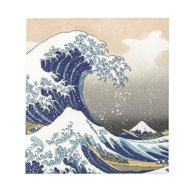 Great Wave Kanagawa Japanese Painting Notepad (Front)