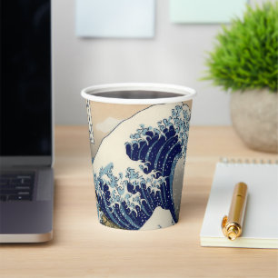 Great Wave Kanagawa Japanese Painting Paper Cups