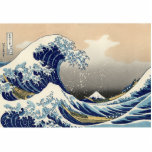 Great Wave Kanagawa Japanese Painting Photo Sculpture Magnet<br><div class="desc">Japanese Woodcut Wave -- Mount Fuji Wave by Hokusa A big wave is out in the ocean -- and you see Mount Fuji in the distant background -- the wave curls around the great Mt. Fuji. The giant wave is so intense that you might almost miss the boaters in the...</div>