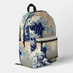 Great Wave Kanagawa Japanese Painting Printed Backpack