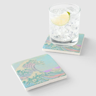 Great Wave Marble Stone Coaster