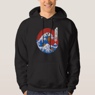 Great Wave Monster Eating Cookies Japanese Kanji C Hoodie