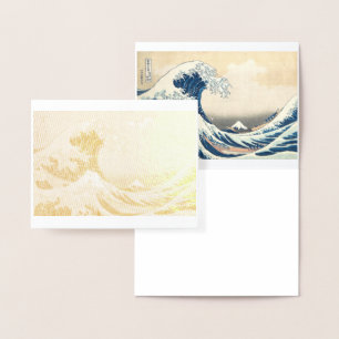 Great Wave off Kanagawa by Hokusai 1831 Foil Card