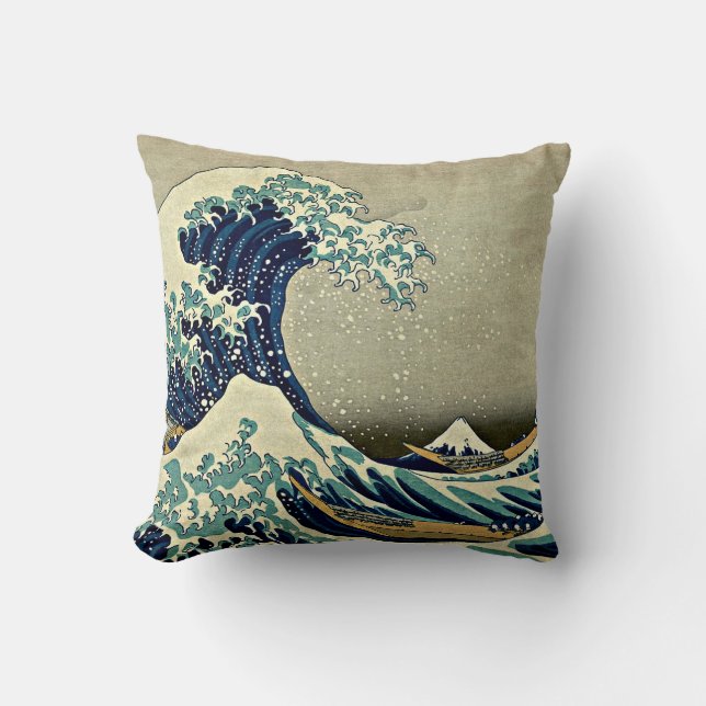 Great Wave Off Kanagawa Cushion (Front)