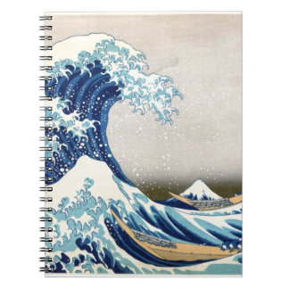 Great Wave Off Kanagawa Hokusai Fine Art Spiral Notebook