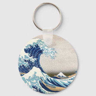 Great Wave Off Kanagawa Hokusai Japanese Fine Art Key Ring