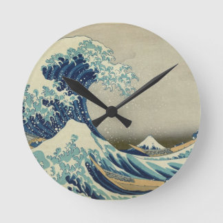 Great Wave off Kanagawa - Hokusai Round Clock
