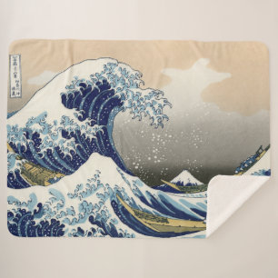 Great Wave off Kanagawa   Hokusai   Sherpa Blanket