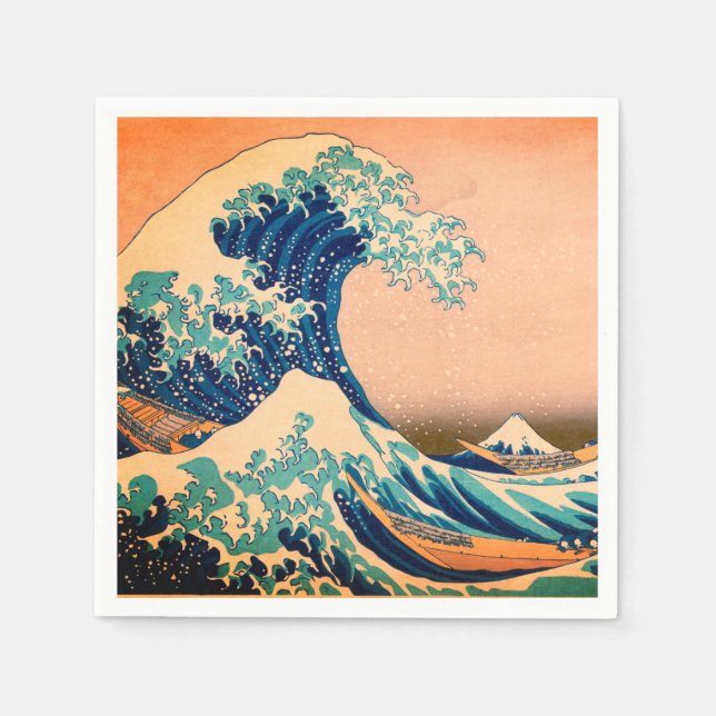 Great Wave off Kanagawa & Japanese Art /Japan Napkin (Front)