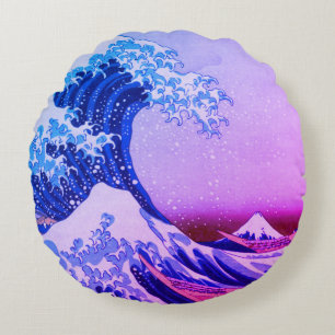 Great Wave off Kanagawa & Japanese Art /Japan Round Cushion