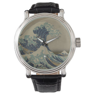Great Wave Off Kanagawa Japanese Vintage Art Watch