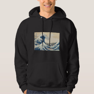 Great Wave off Kanagawa Katsushika Hokusai Art Sur Hoodie
