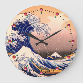GREAT WAVE OFF KANAGAWA LARGE CLOCK