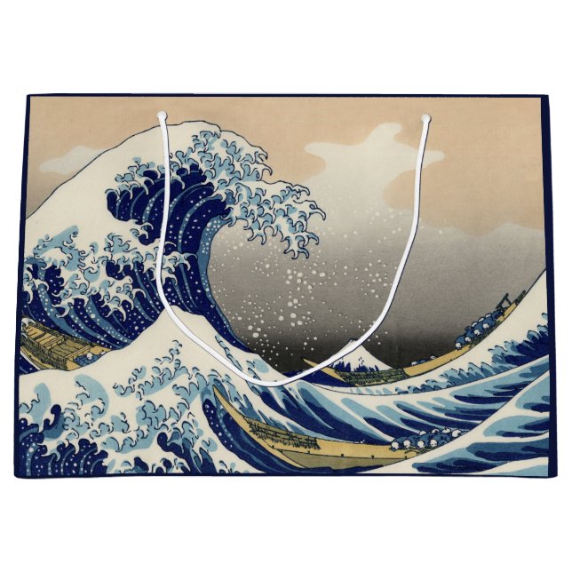 Great Wave off Kanagawa & Mount Fuji Japan Sea Large Gift Bag (Front)