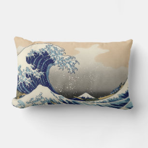 Great Wave off Kanagawa & Mount Fuji Japan Sea Lumbar Cushion